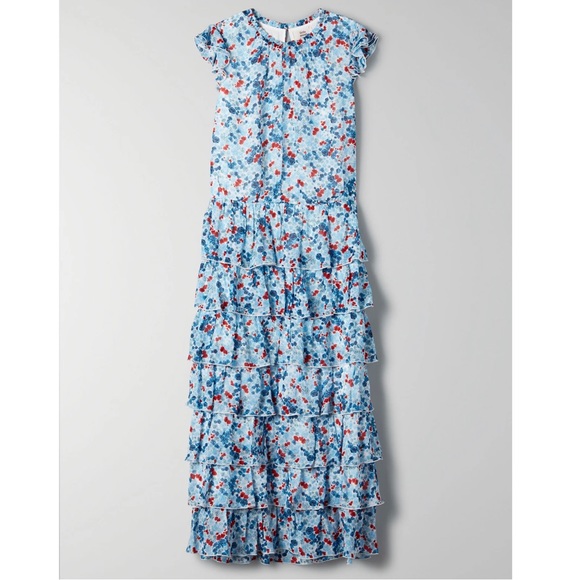Aritzia Dresses & Skirts - LITTLE MOON Blue Rarity Tiered Maxi Dress